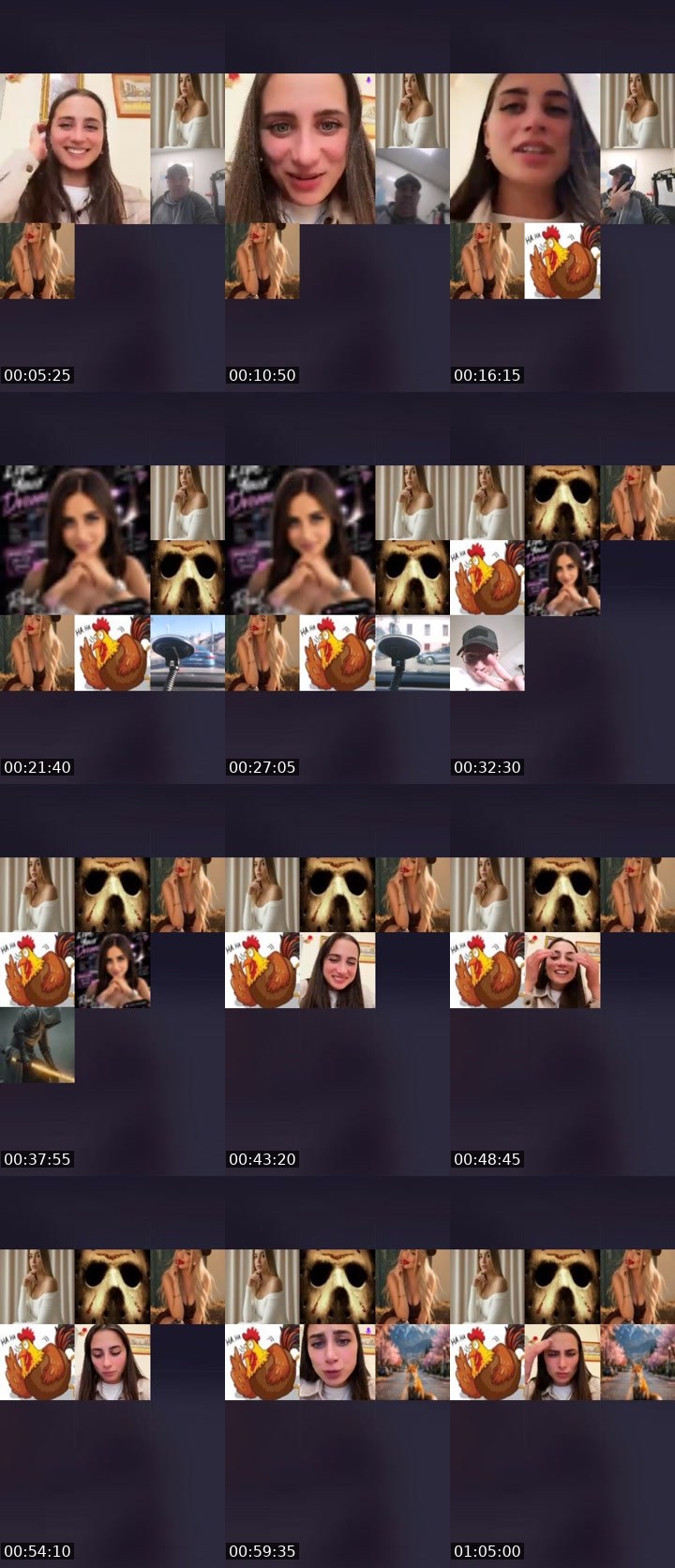 Contact-sheet preview of 𝐸𝓂𝓂𝒾𝒯𝓇𝒶𝒾𝓁🐾's Liveme recording