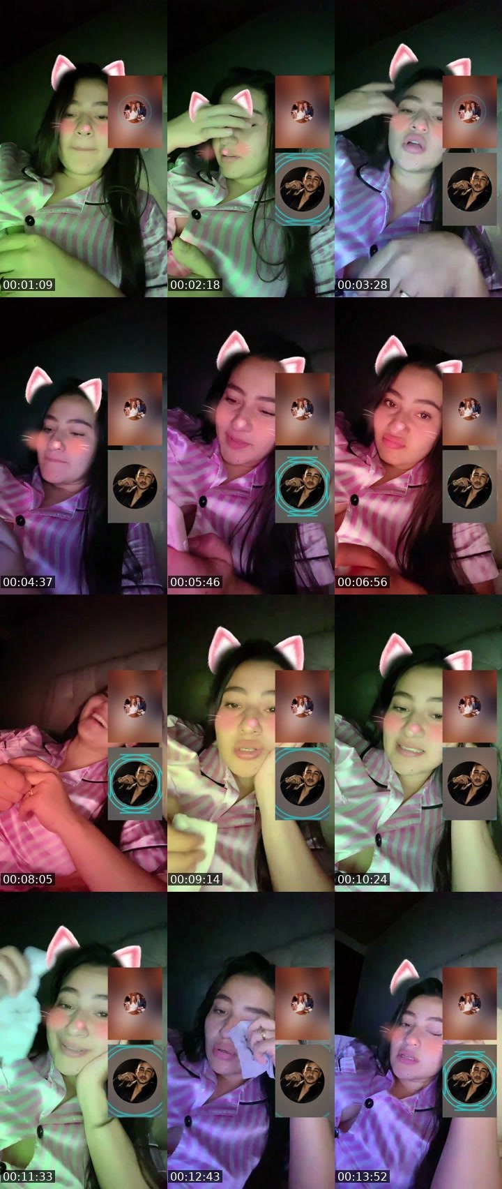 Contact-sheet preview of Cleopatra🪐🧸🔥's Liveme recording