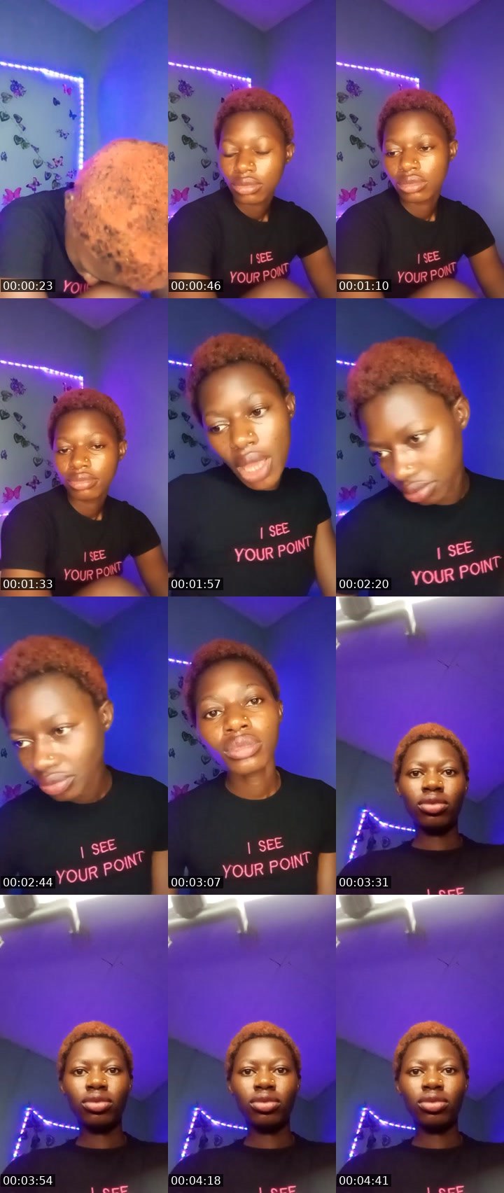 Contact-sheet preview of bhagyamelish🎯's Liveme recording