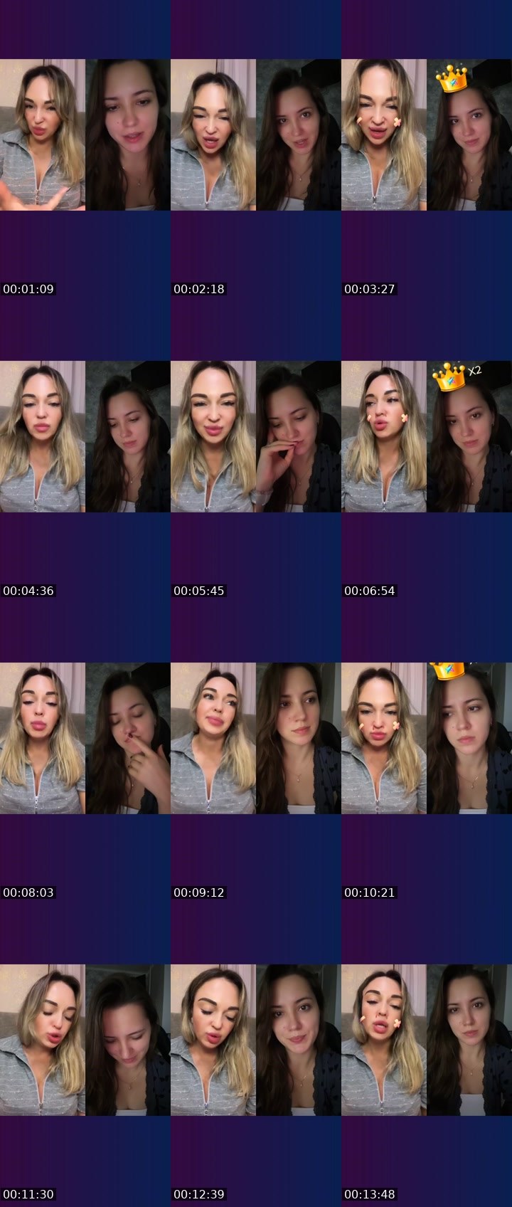 Contact-sheet preview of 𝙑𝙞𝙠usik🦫☘️'s Liveme recording