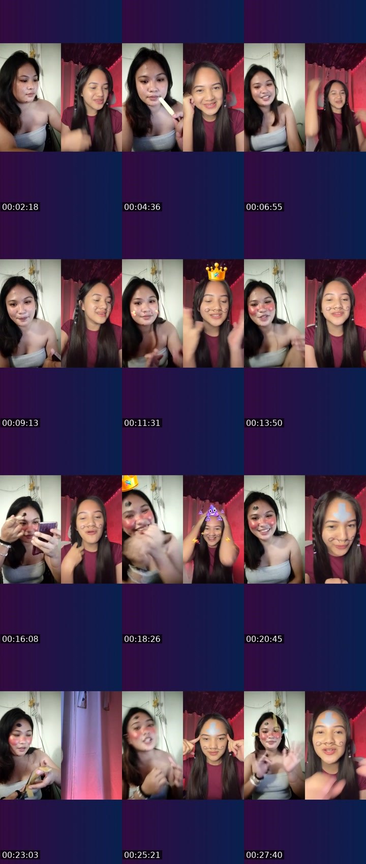 Contact-sheet preview of 20k👸🏻Kolly🌼's Liveme recording