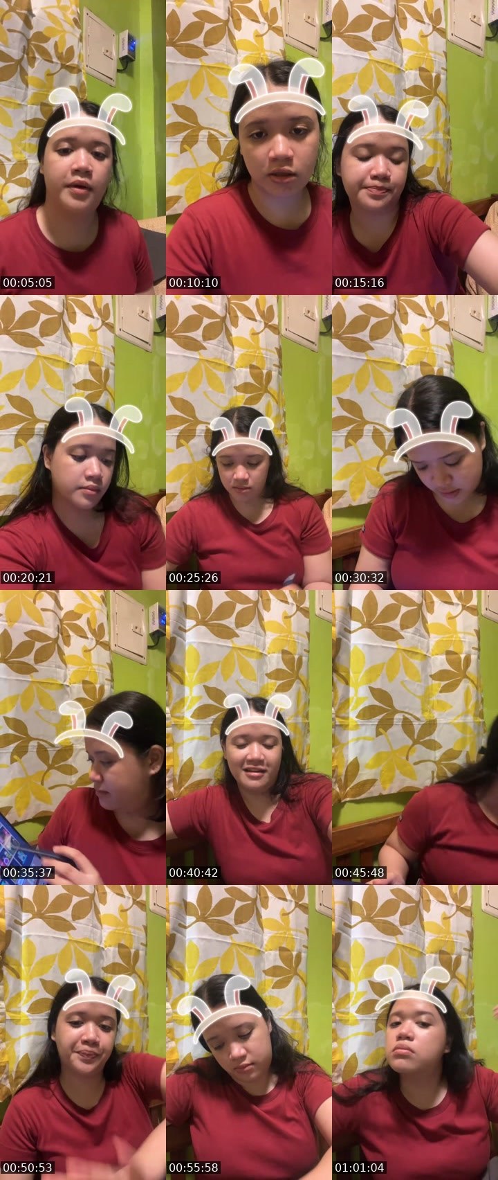 Contact-sheet preview of 👸🏻 jeya 🔮's Liveme recording
