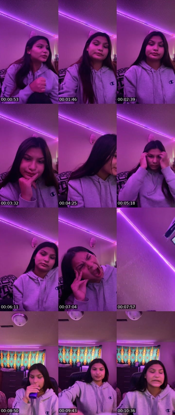 Contact-sheet preview of Annalee's Liveme recording