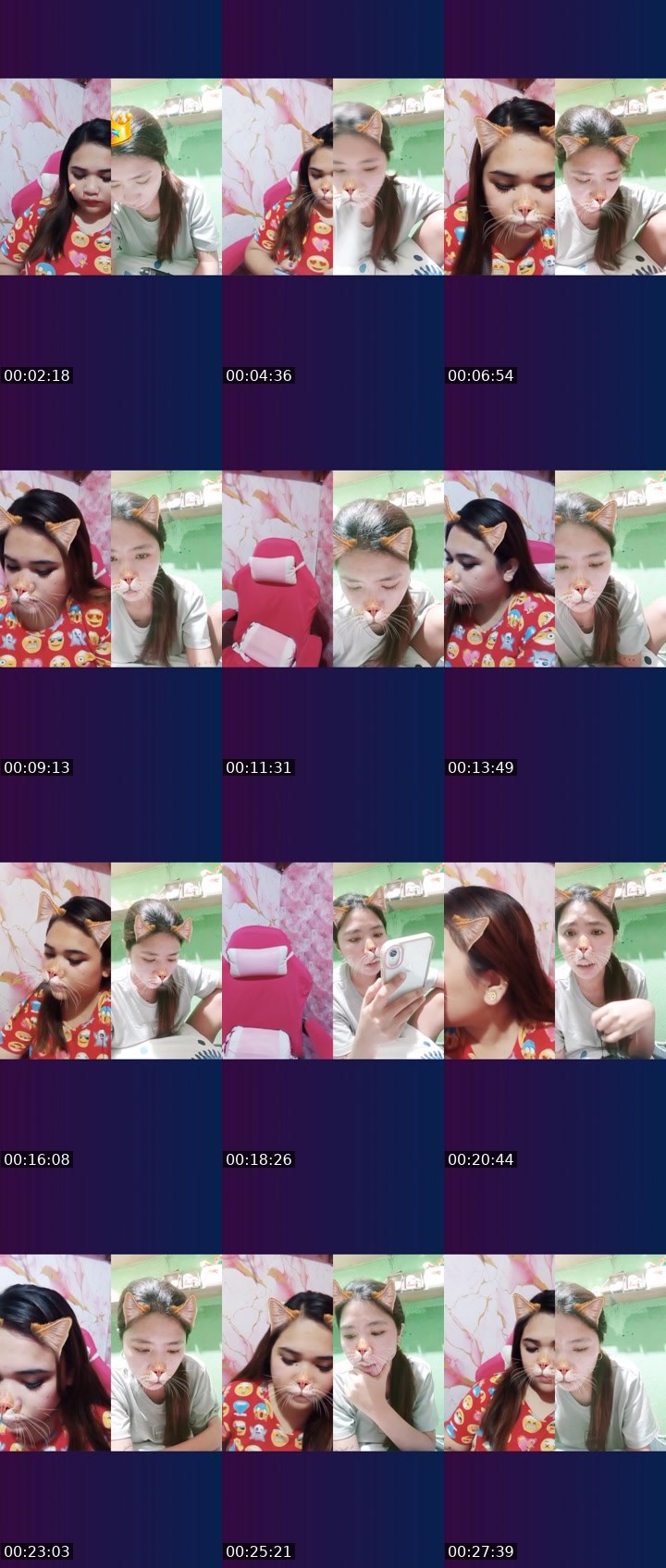 Contact-sheet preview of 👸క᭙ꫀꫀᡶ🍂's Liveme recording