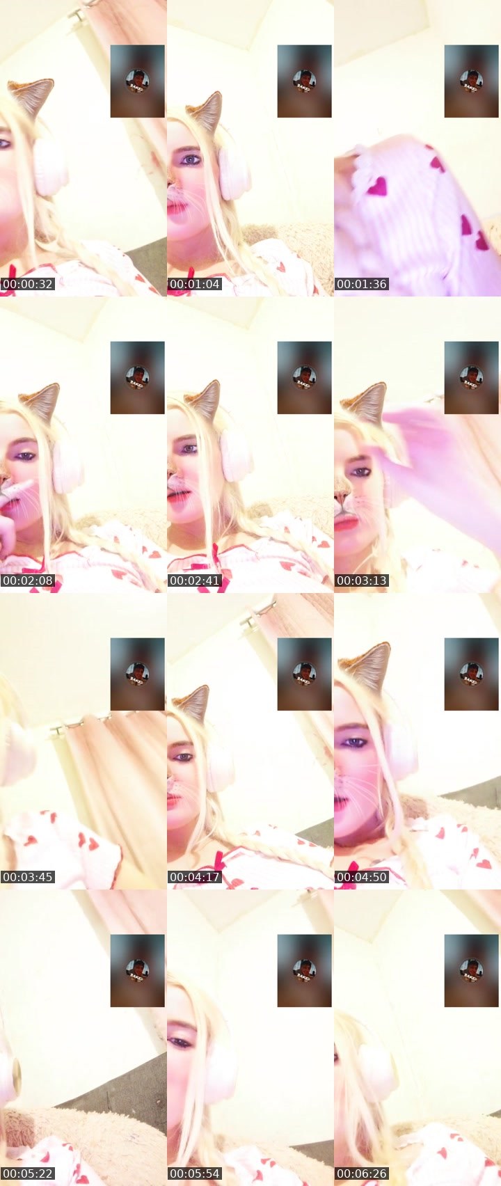 Contact-sheet preview of 𝕭𝖊𝖊💛's Liveme recording