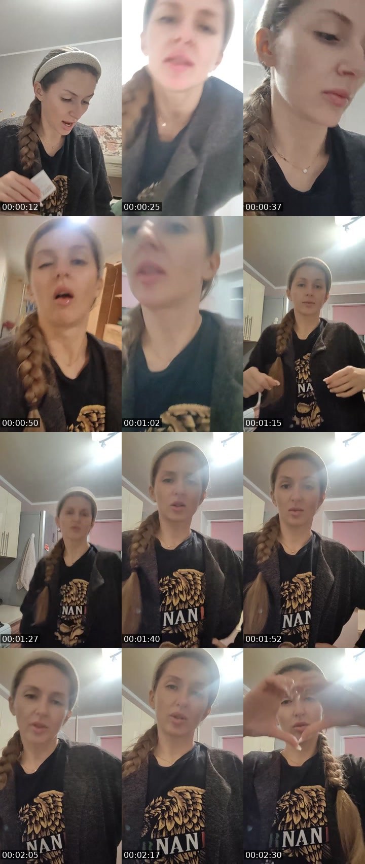 Contact-sheet preview of HELLena😈's Liveme recording