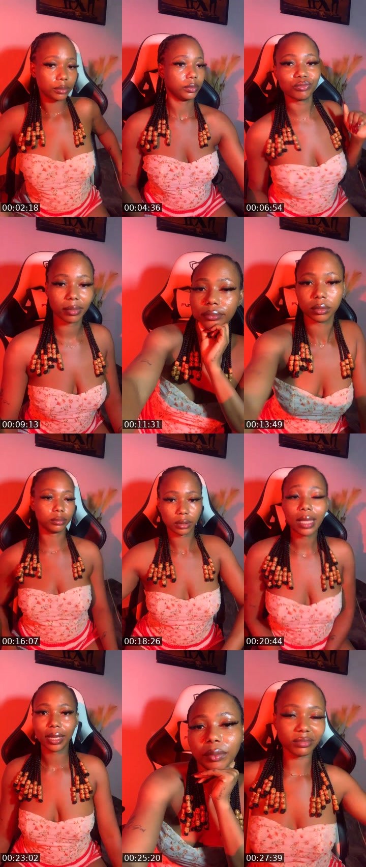Contact-sheet preview of Tease~Creamy's Liveme recording