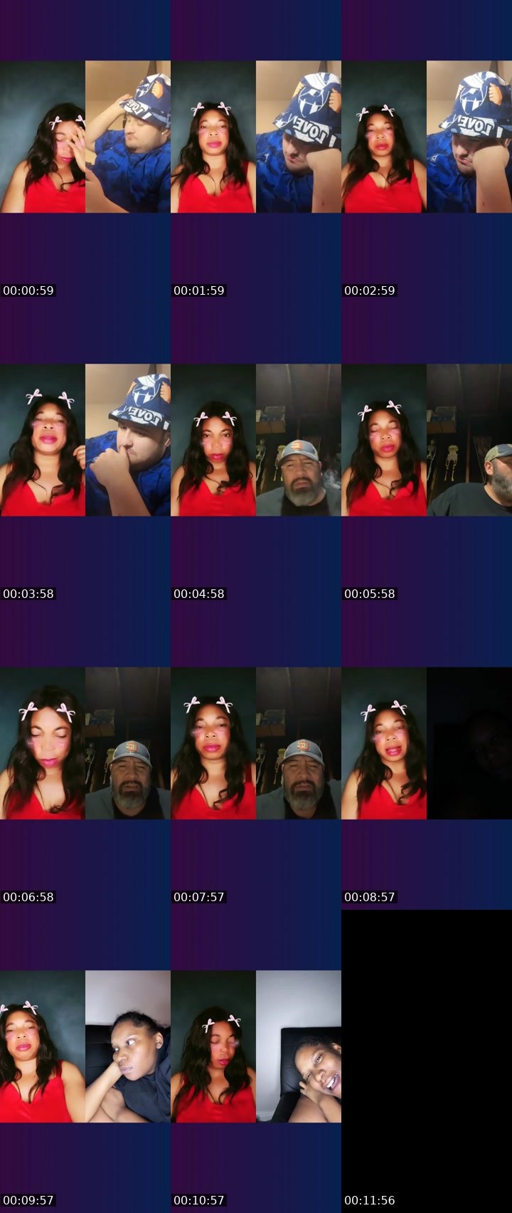 Contact-sheet preview of 🌶️LIZZY BB 😈's Liveme recording