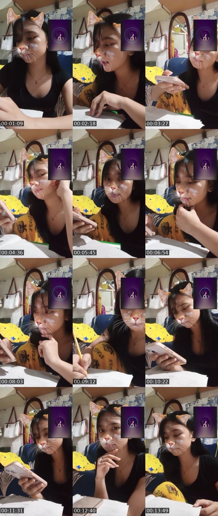 Contact-sheet preview of ㋡👸🏻lei🍓's Liveme recording