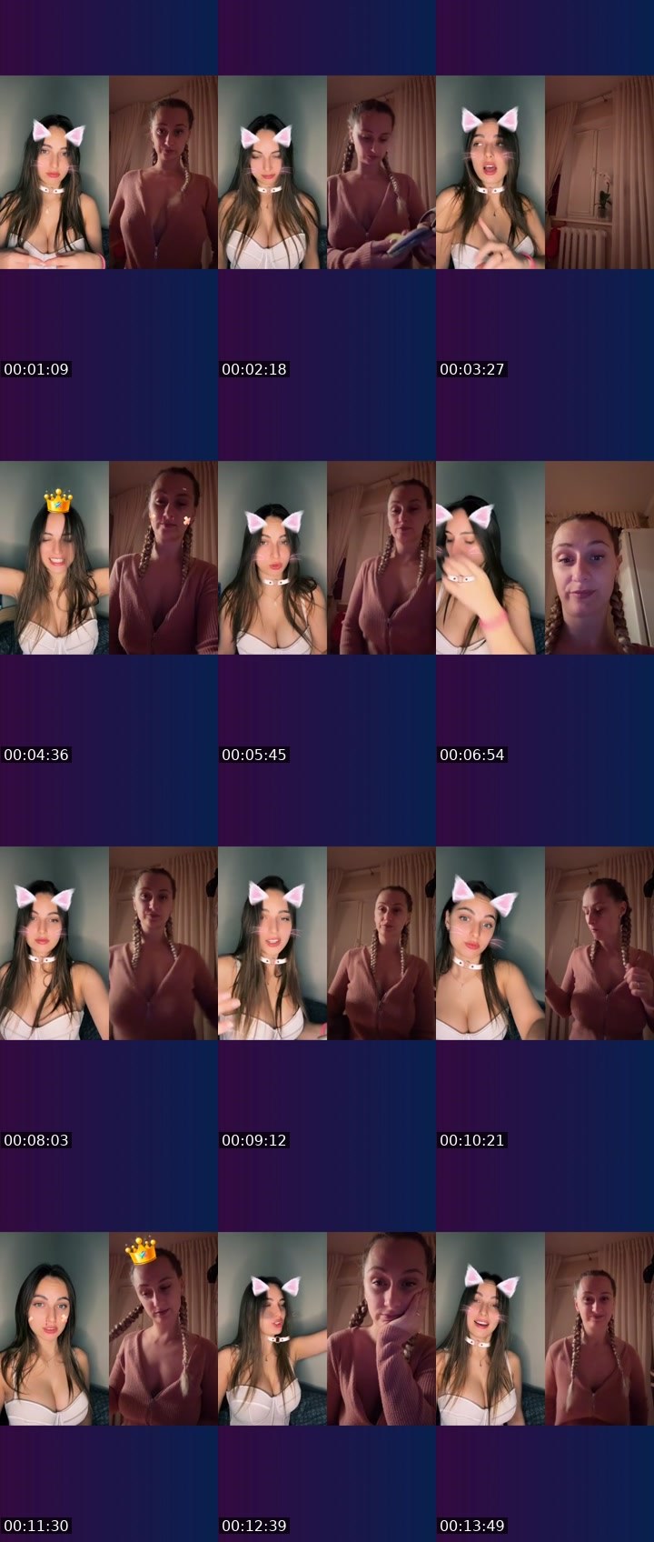 Contact-sheet preview of 💯𝒞𝓊𝓉ℯ℄𝒜𝓁ℯ𝓍🦋's Liveme recording
