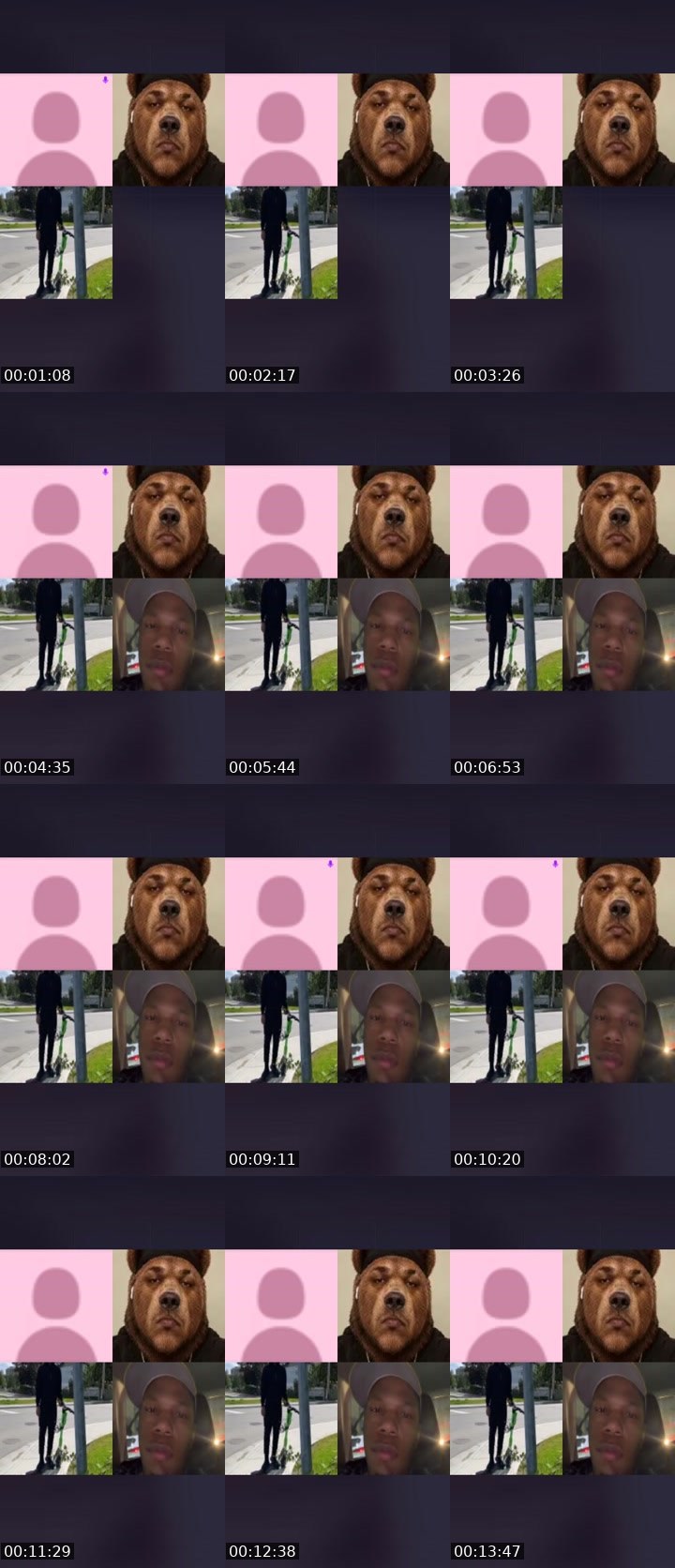 Contact-sheet preview of angel🧋's Liveme recording