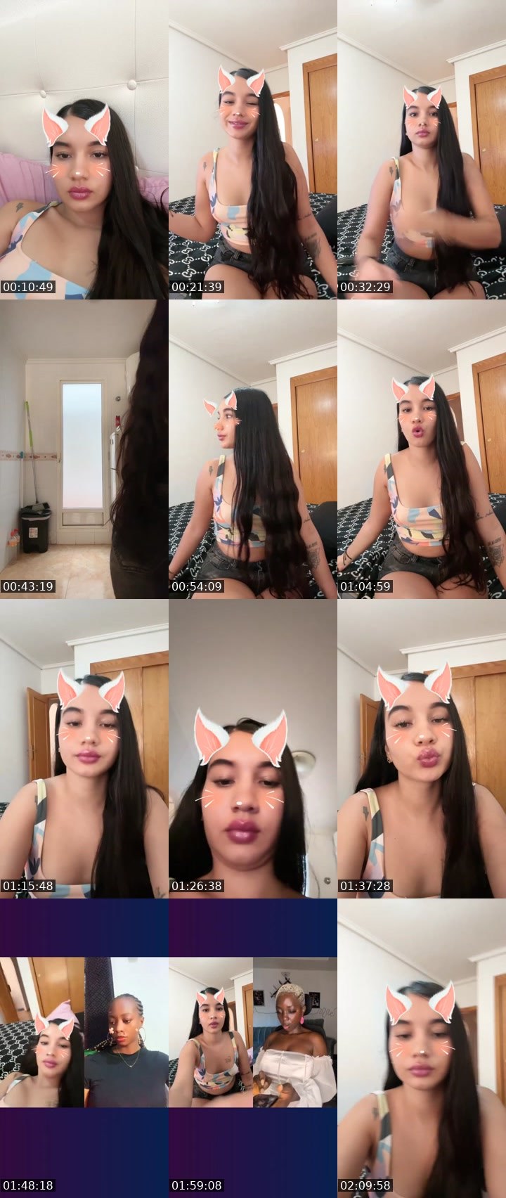 Contact-sheet preview of ✨🌩️𝓛𝓮𝓲𝓭𝔂❤️‍🔥✨'s Liveme recording