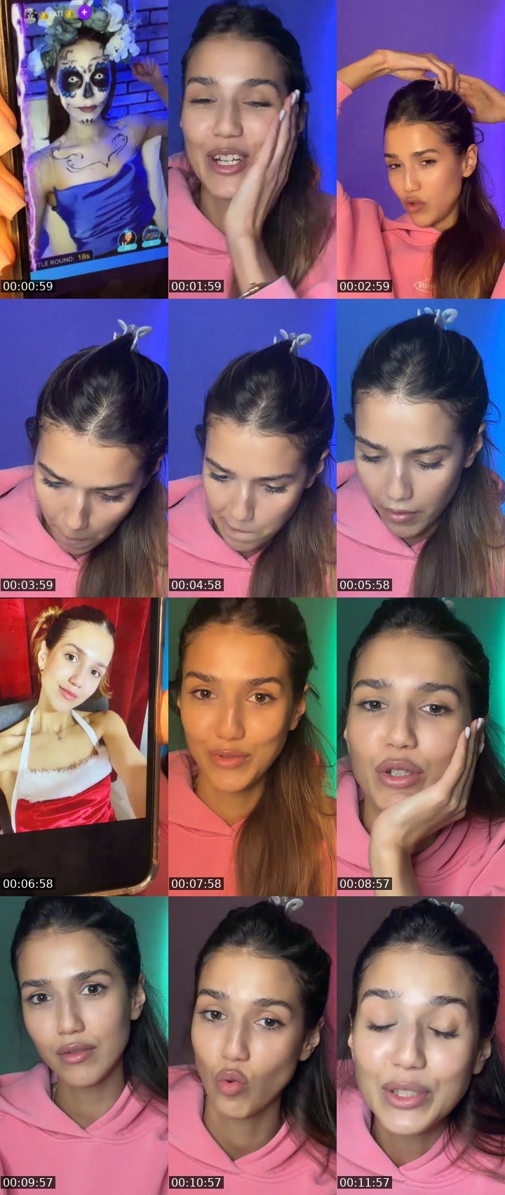 Contact-sheet preview of 👑TATI👑's Liveme recording