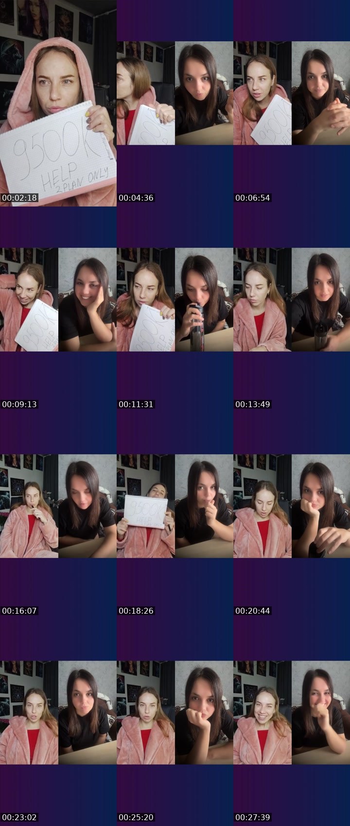 Contact-sheet preview of 29k💎YULIIA FAKAS's Liveme recording