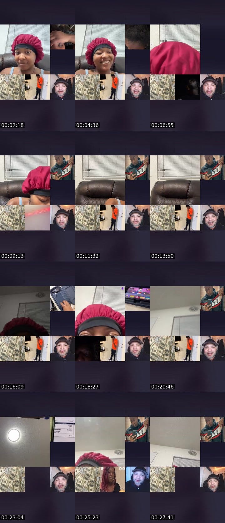 Contact-sheet preview of Miyah😩🍯's Liveme recording