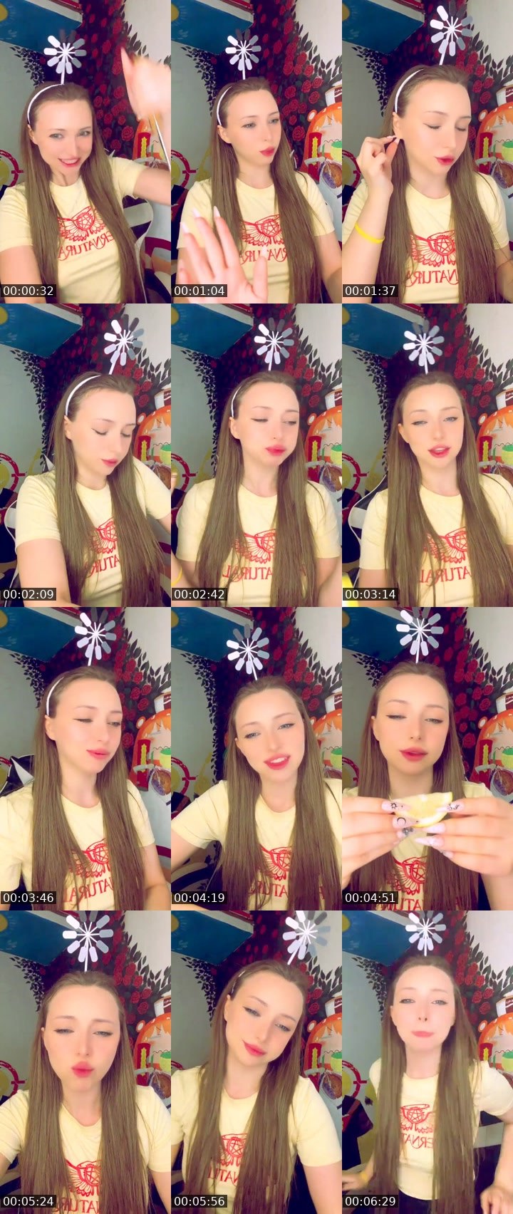 Contact-sheet preview of ᴋɪꜱꜱ🇰🇿ᴅɪᴅɪꜱʜᴋᴀ's Liveme recording