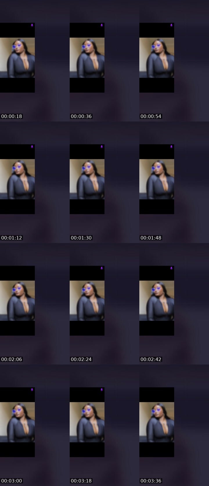 Contact-sheet preview of ✯☞ HAUTIEMAMA🫦🦋's Liveme recording