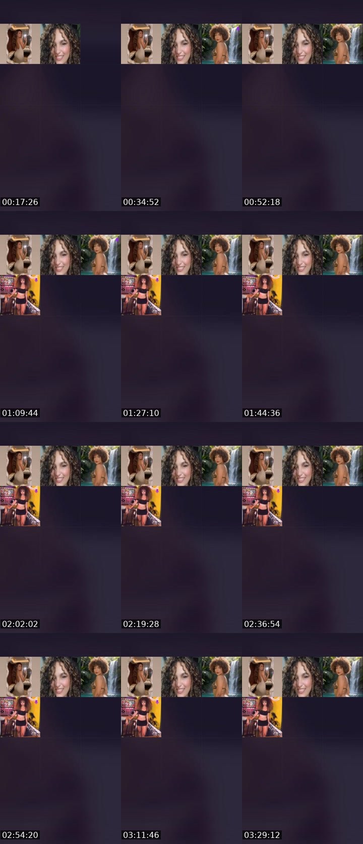 Contact-sheet preview of Maeva 🥂's Liveme recording