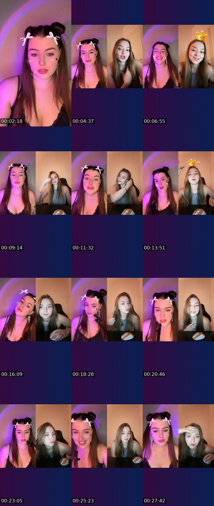 Contact-sheet preview of 🦋Nuvella🦋's Liveme recording