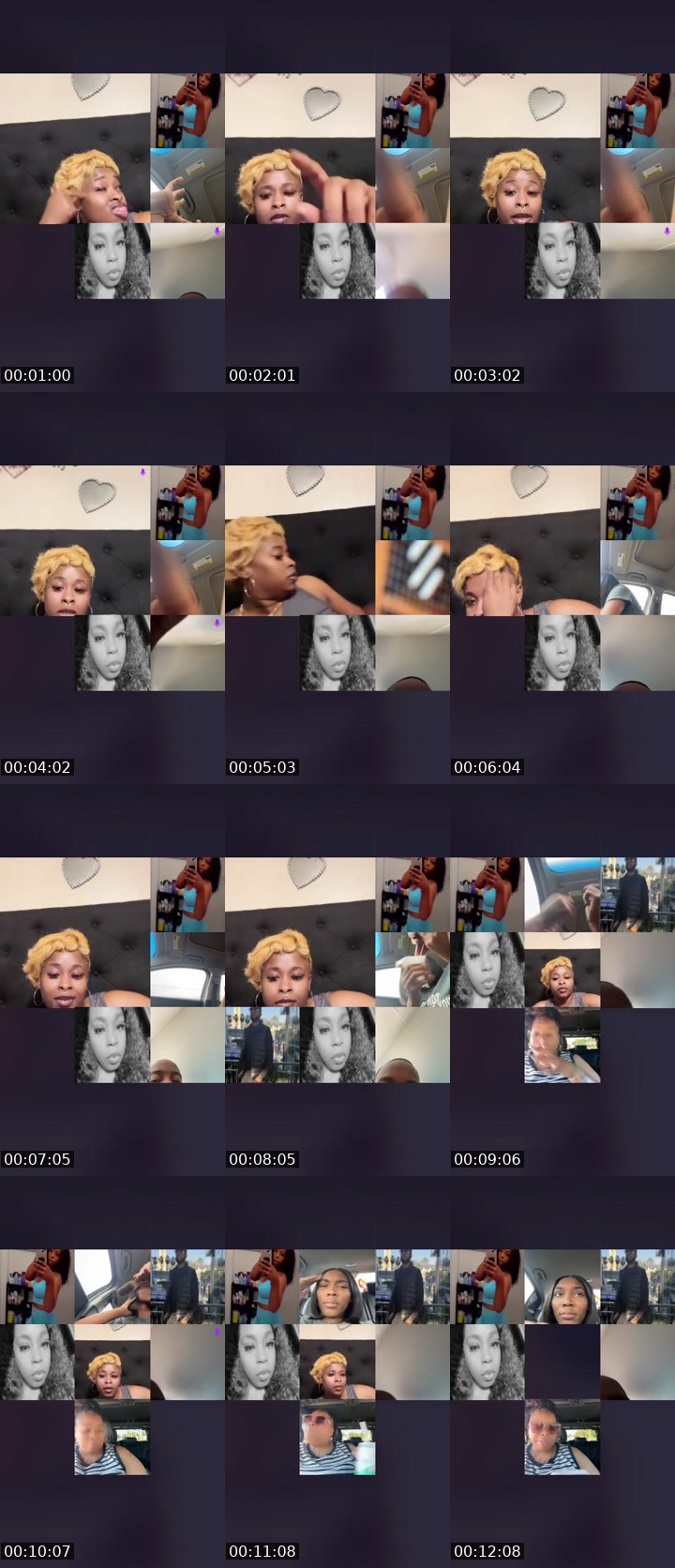 Contact-sheet preview of Redhead❤️2's Liveme recording
