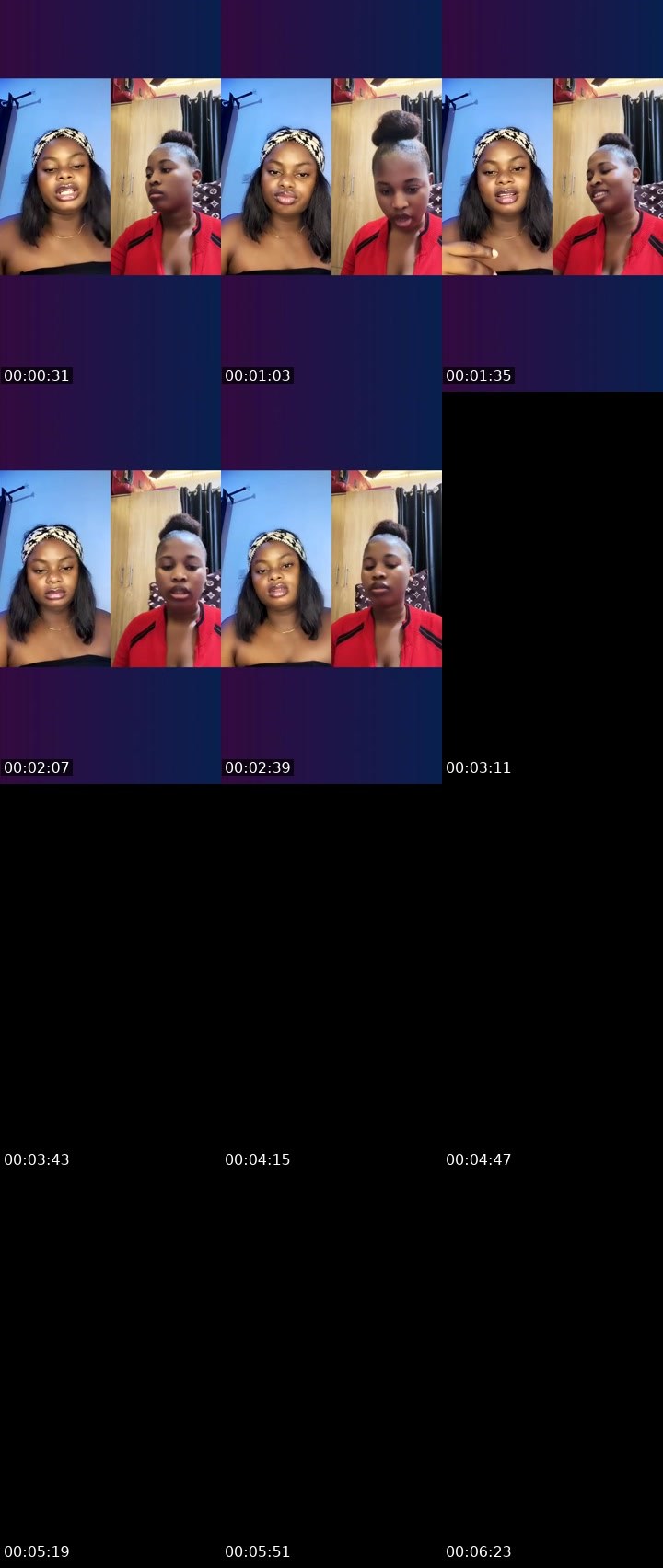 Contact-sheet preview of 18K JOYFUL 💝's Liveme recording