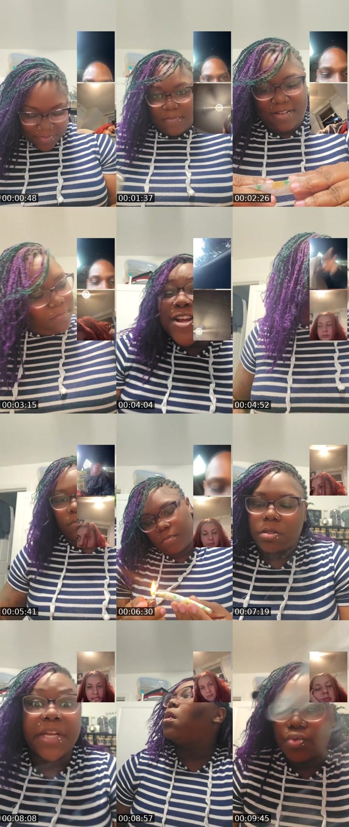 Contact-sheet preview of Loc💜Queen♏️HBIC's Liveme recording