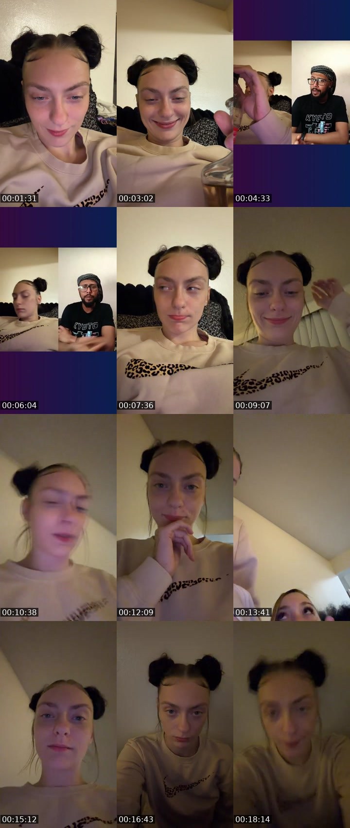 Contact-sheet preview of Arieal's Liveme recording