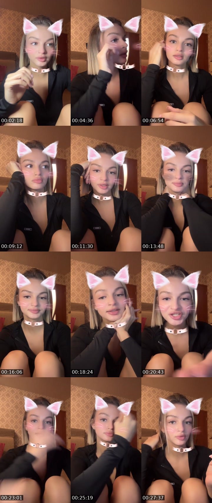 Contact-sheet preview of 15к Ulyana🐰🩷's Liveme recording