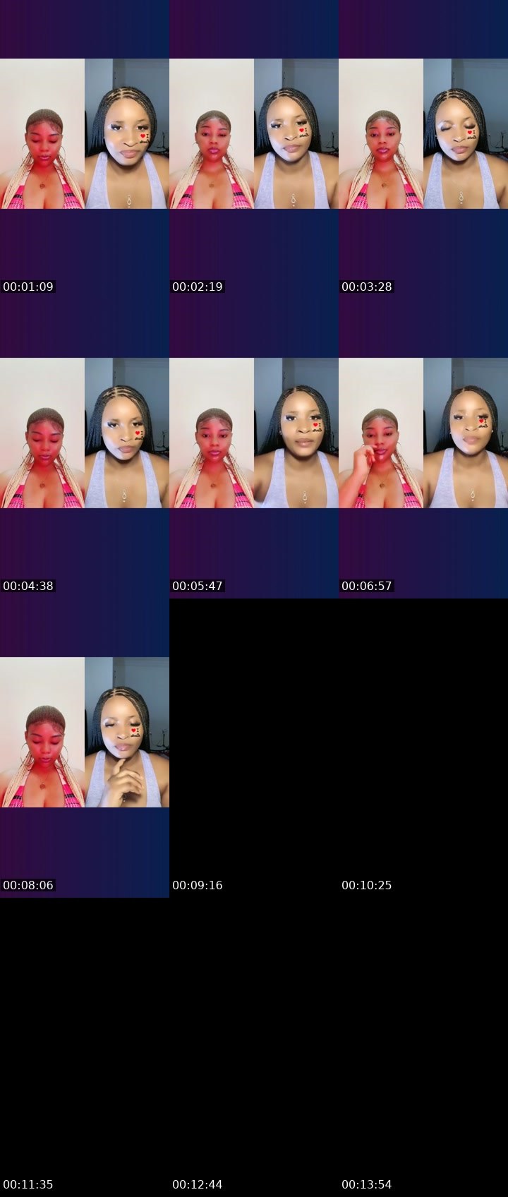 Contact-sheet preview of Rain🌧️🧜‍♀️'s Liveme recording