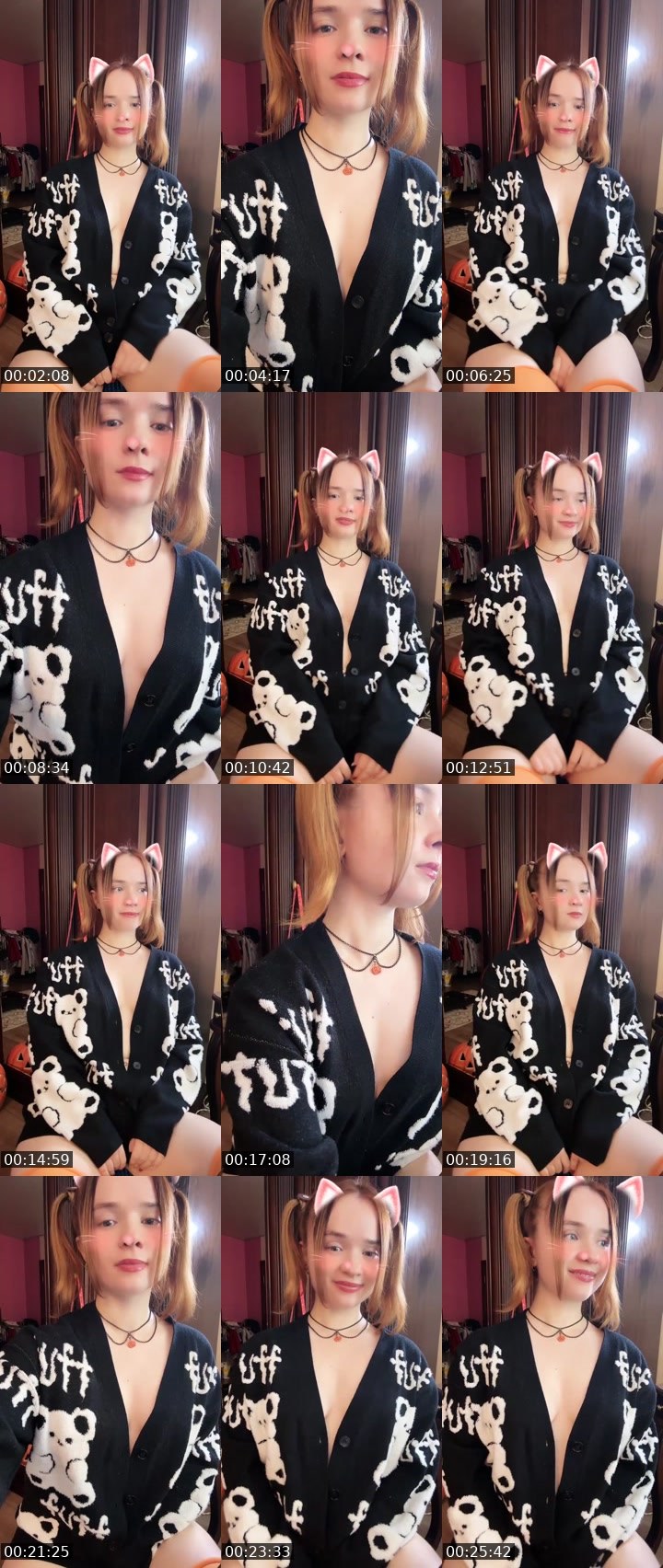 Contact-sheet preview of Tanya Oink-Oink's Liveme recording