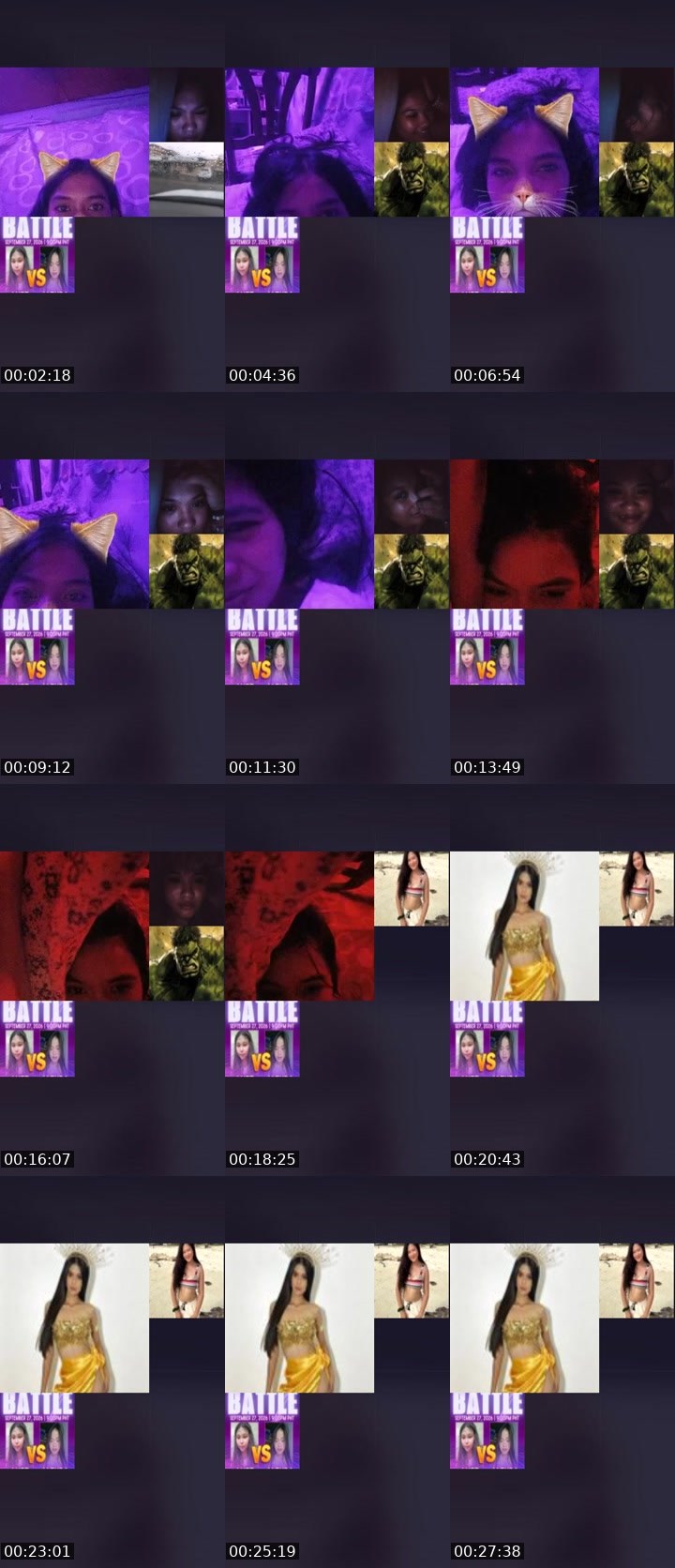 Contact-sheet preview of 🧿👸Kaee🌼's Liveme recording