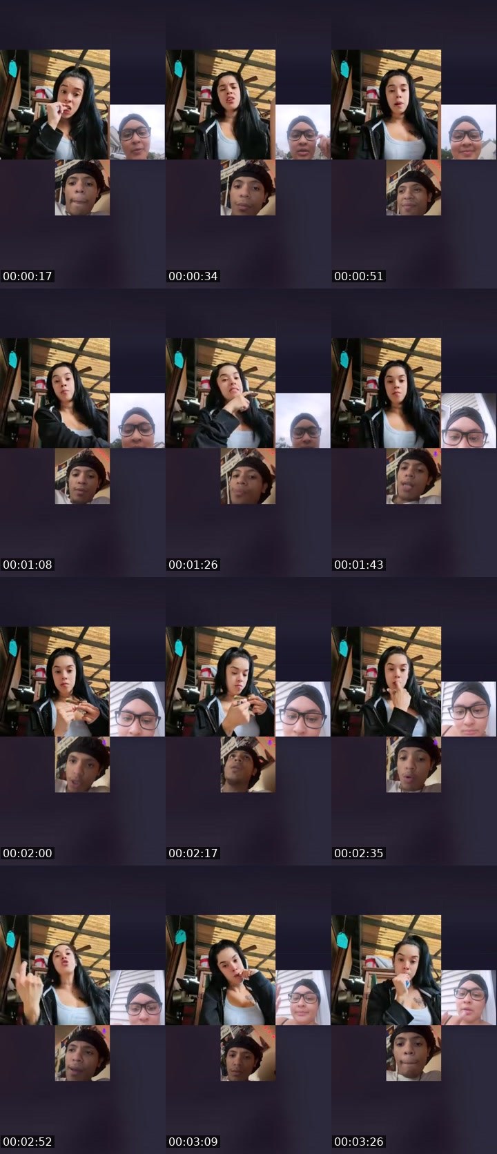 Contact-sheet preview of ♊ Chinaaa🌈🤟's Liveme recording