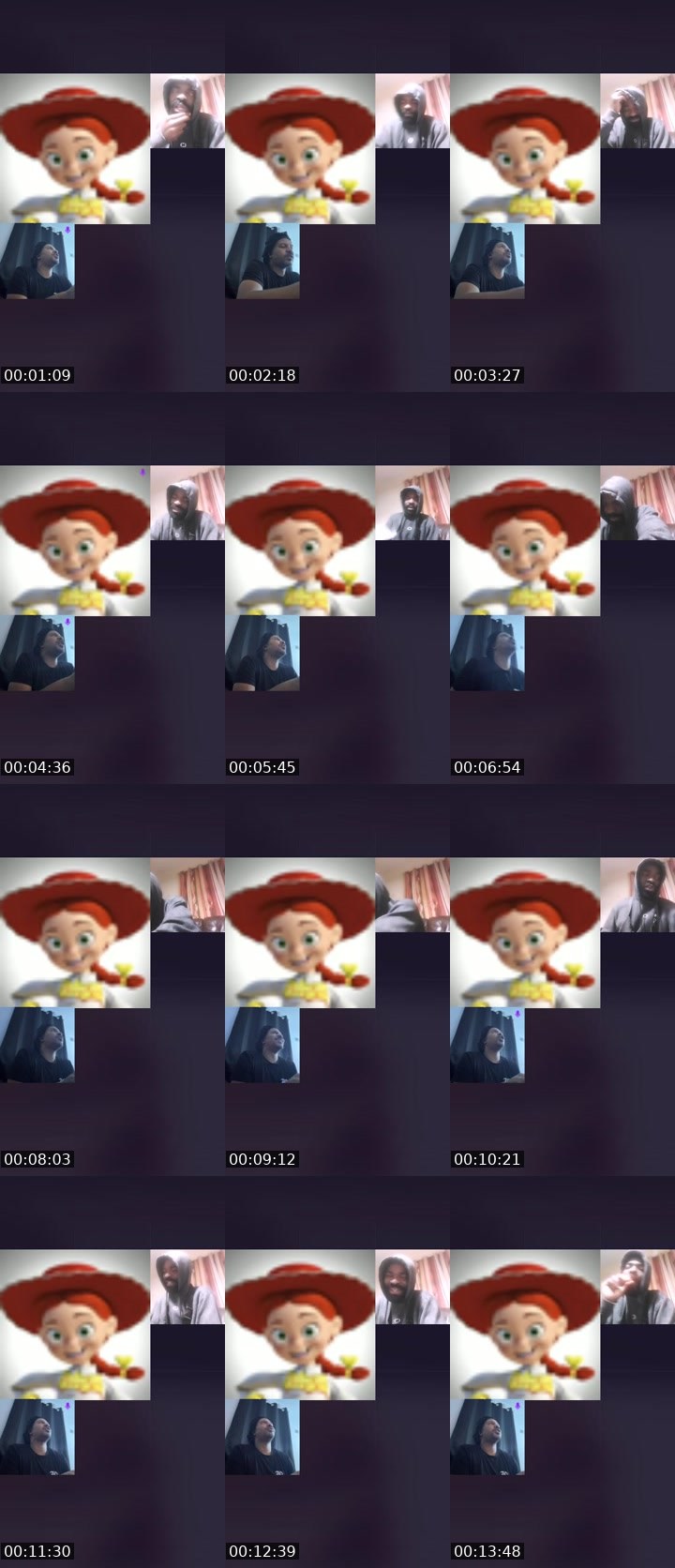 Contact-sheet preview of 💋🧊🤠JESSIE🤠🧊💋's Liveme recording
