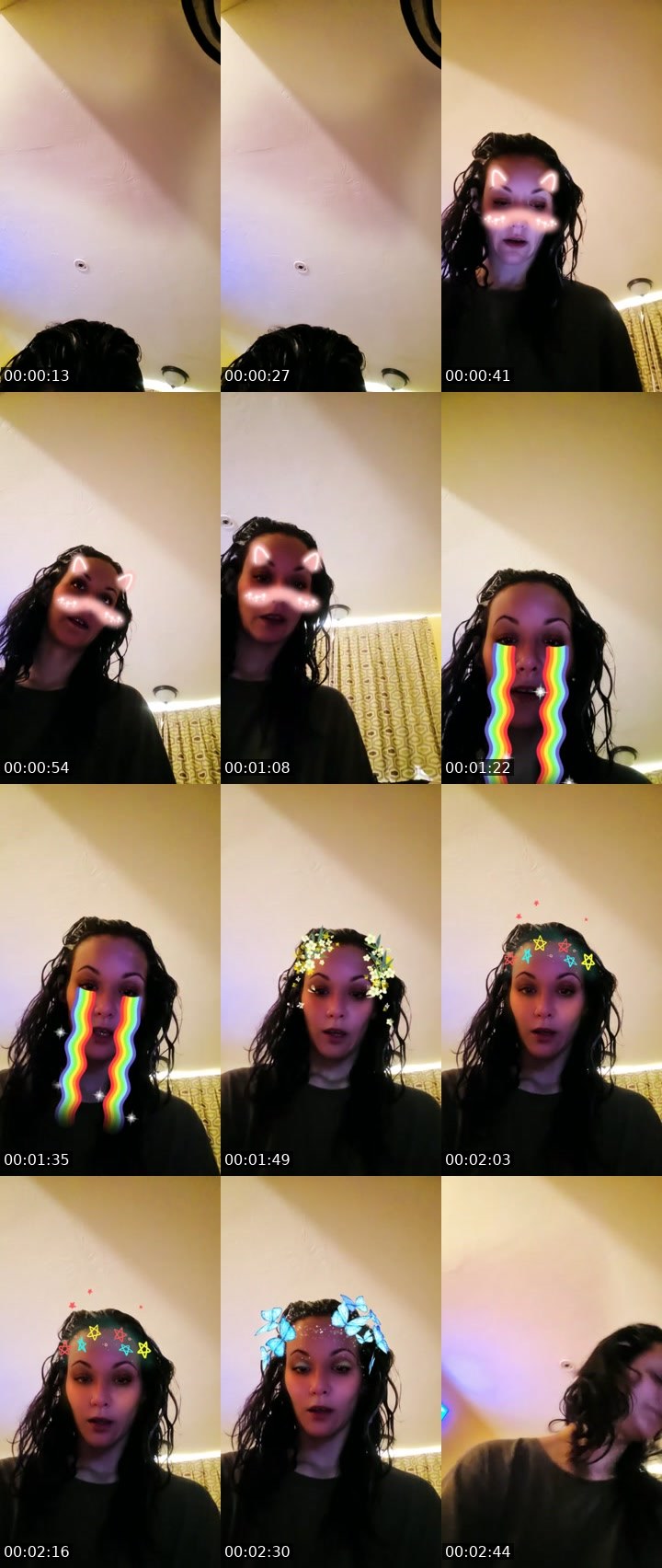 Contact-sheet preview of Secret-103376605's Liveme recording