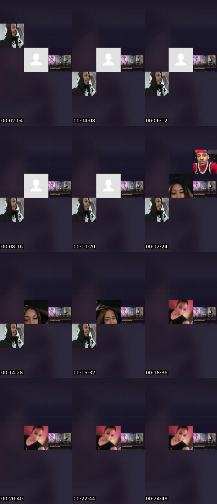 Contact-sheet preview of 𝓙𝓐𝓓𝓐💋's Liveme recording