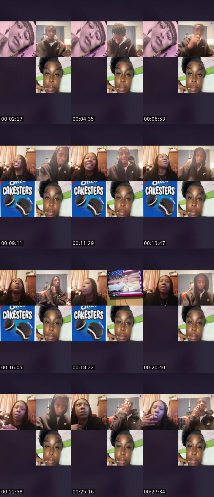 Contact-sheet preview of 😤CHEEF🌐iZM SRT's Liveme recording