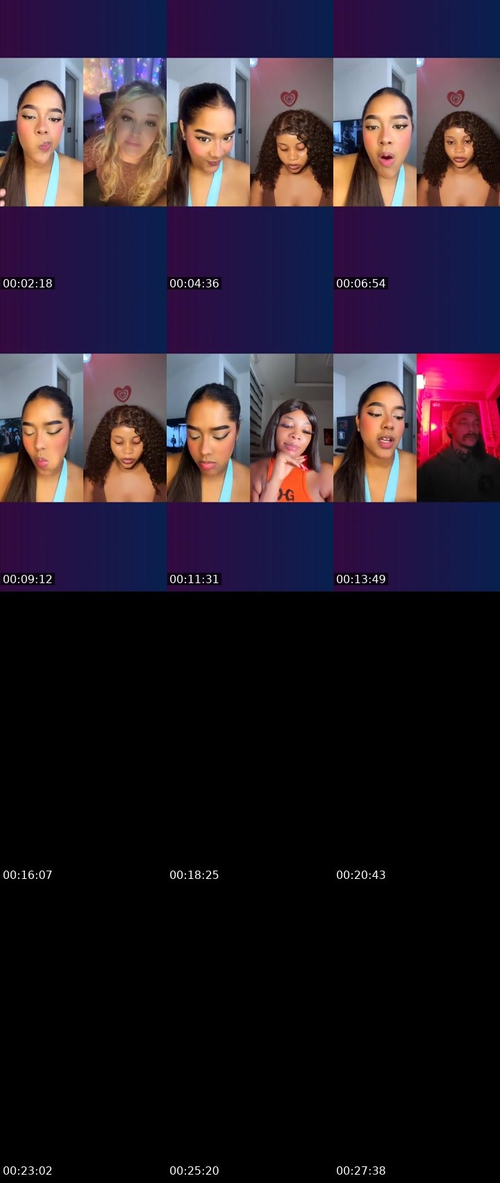 Contact-sheet preview of 💞🦊Alexa💞🏹's Liveme recording