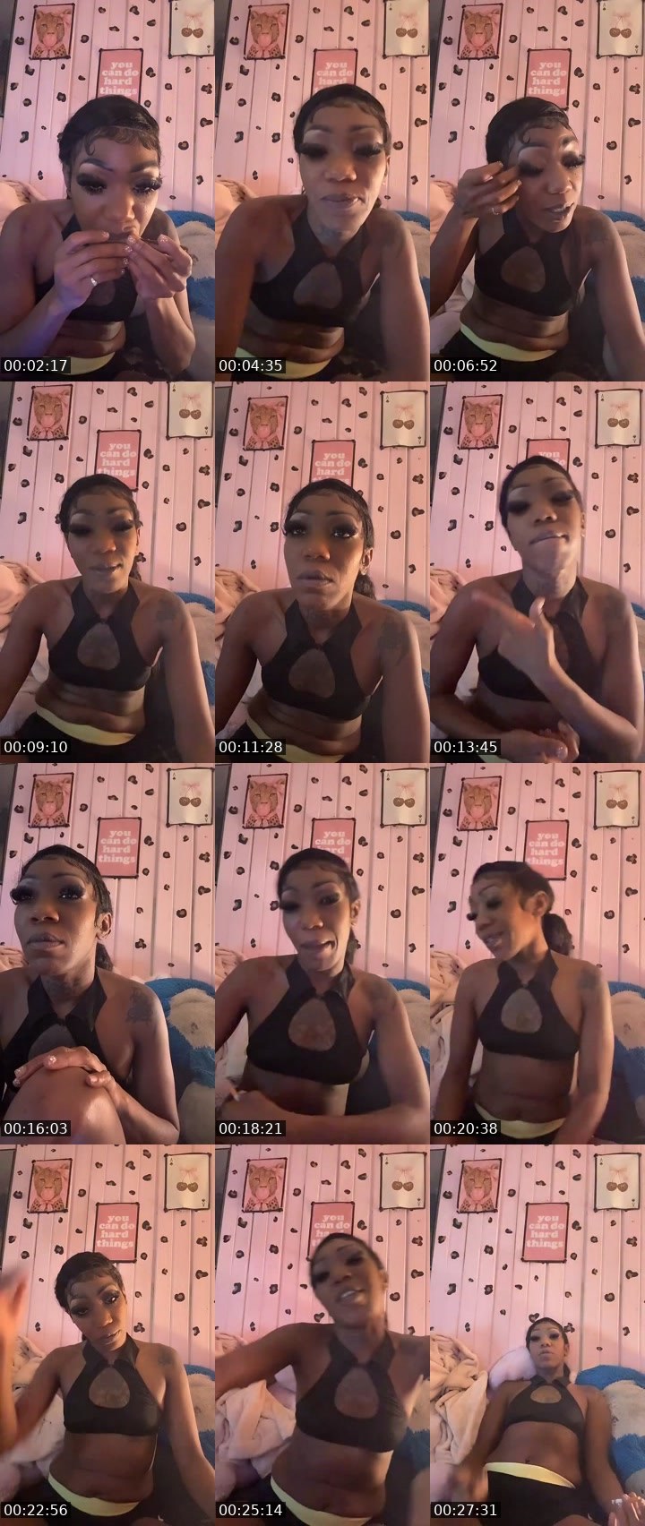 Contact-sheet preview of Blakkbarbiee's Liveme recording