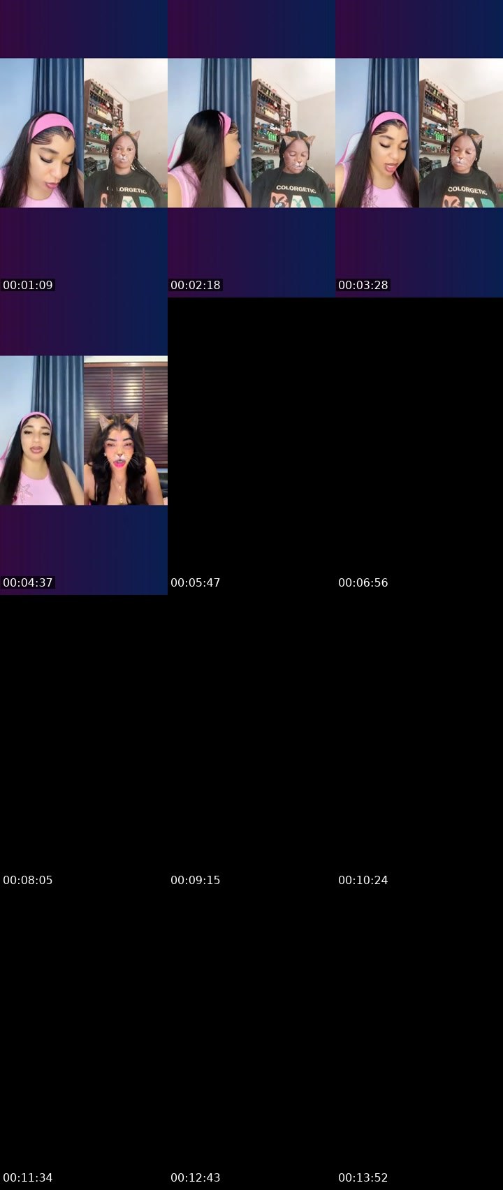 Contact-sheet preview of 🏦Pinky🖤⏏️☻︎'s Liveme recording