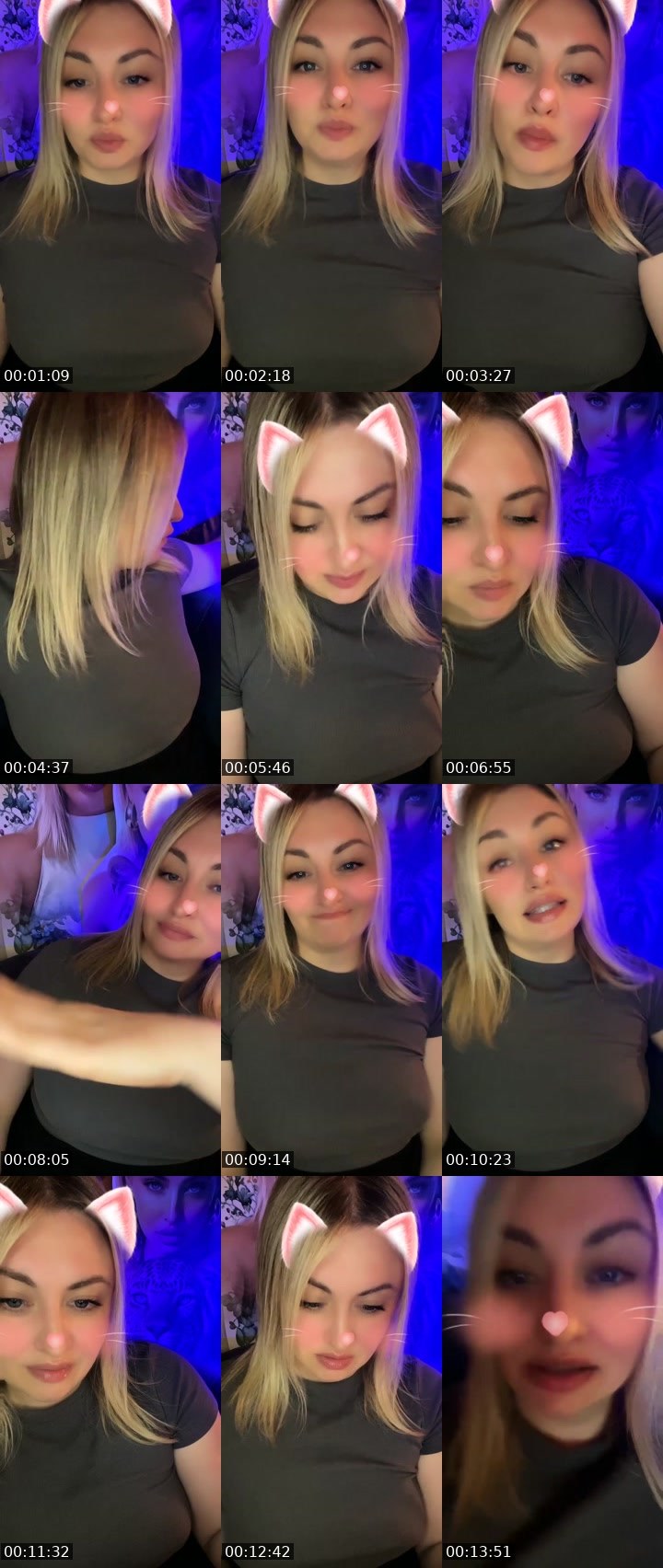 Contact-sheet preview of ✰⌖Svetti🦁's Liveme recording