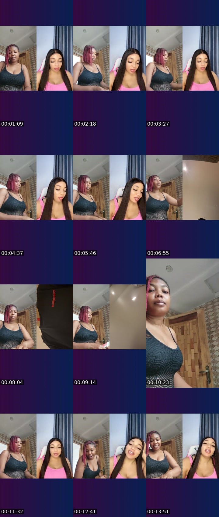 Contact-sheet preview of Shela 💝's Liveme recording