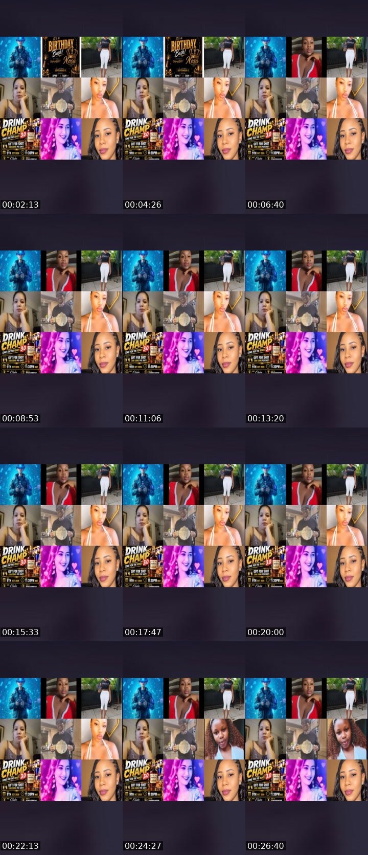 Contact-sheet preview of Eddie Kane 49's Liveme recording