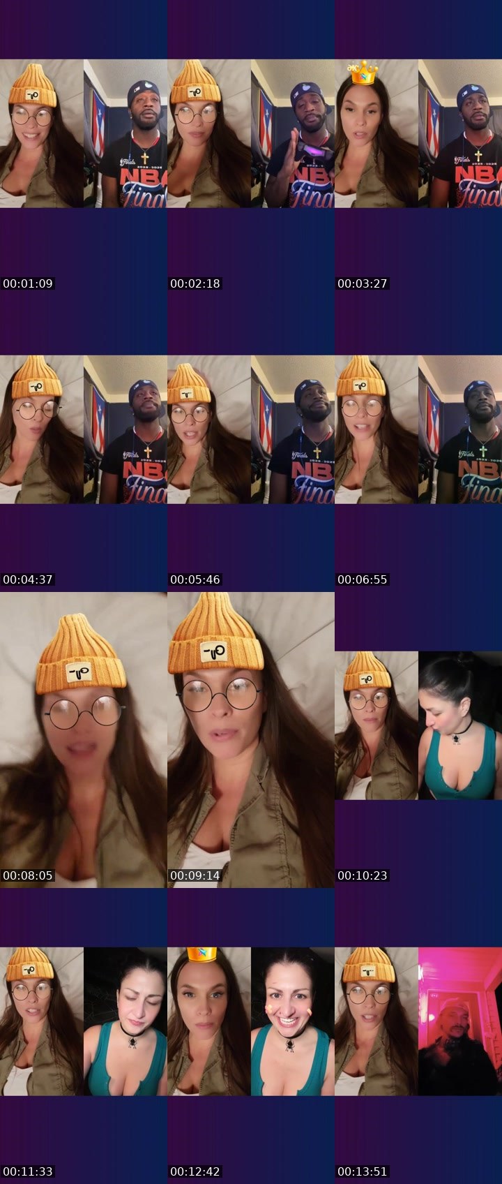 Contact-sheet preview of 🐝Keeper🌼🎁's Liveme recording