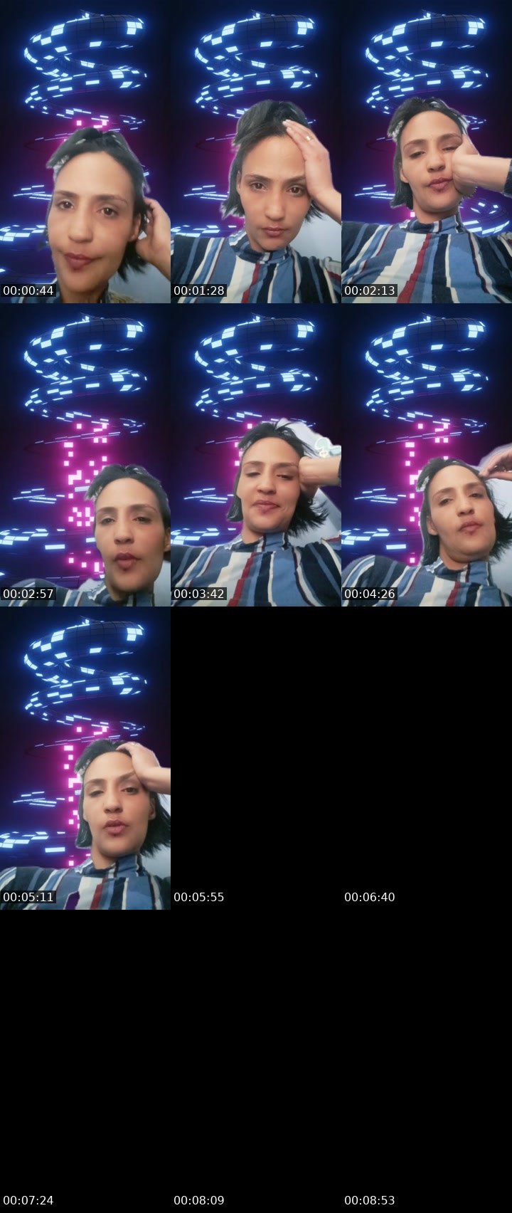 Contact-sheet preview of QueenModeOn's Liveme recording