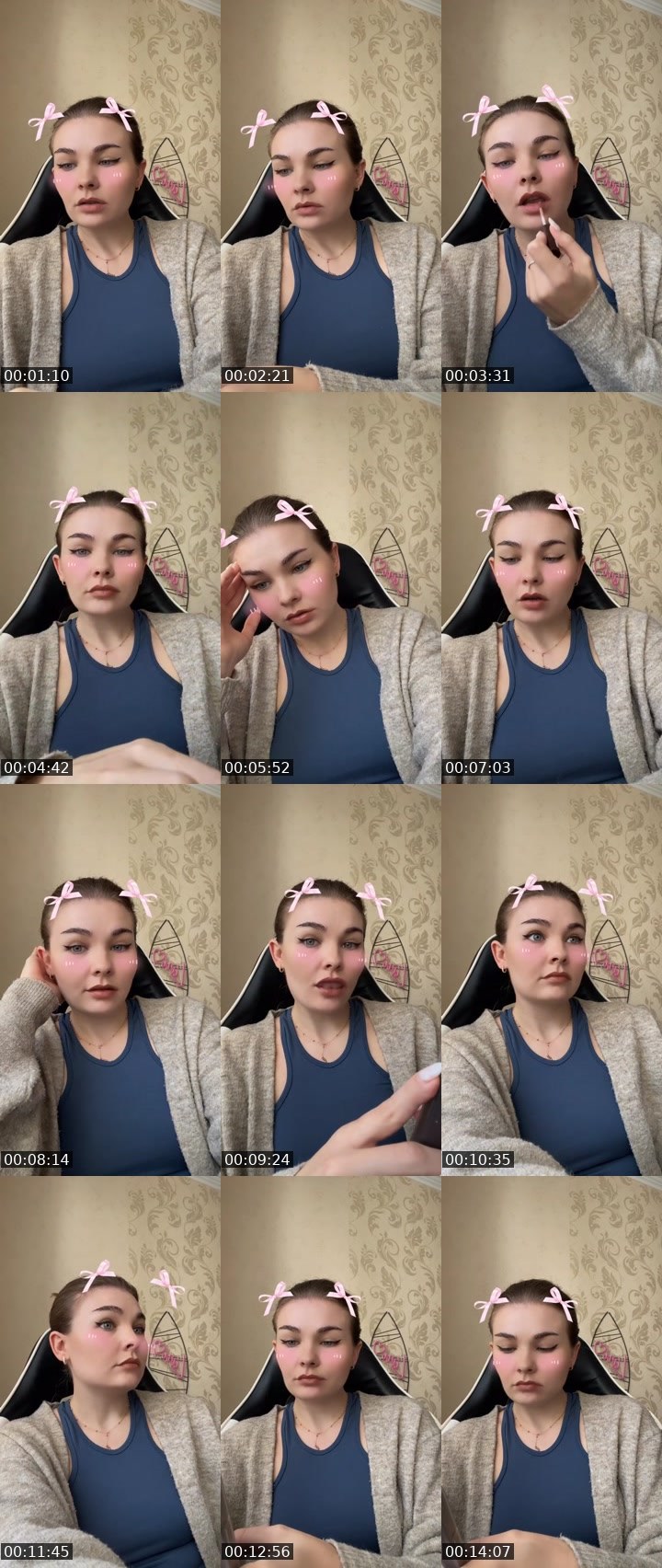 Contact-sheet preview of BaddieLi🖤's Liveme recording