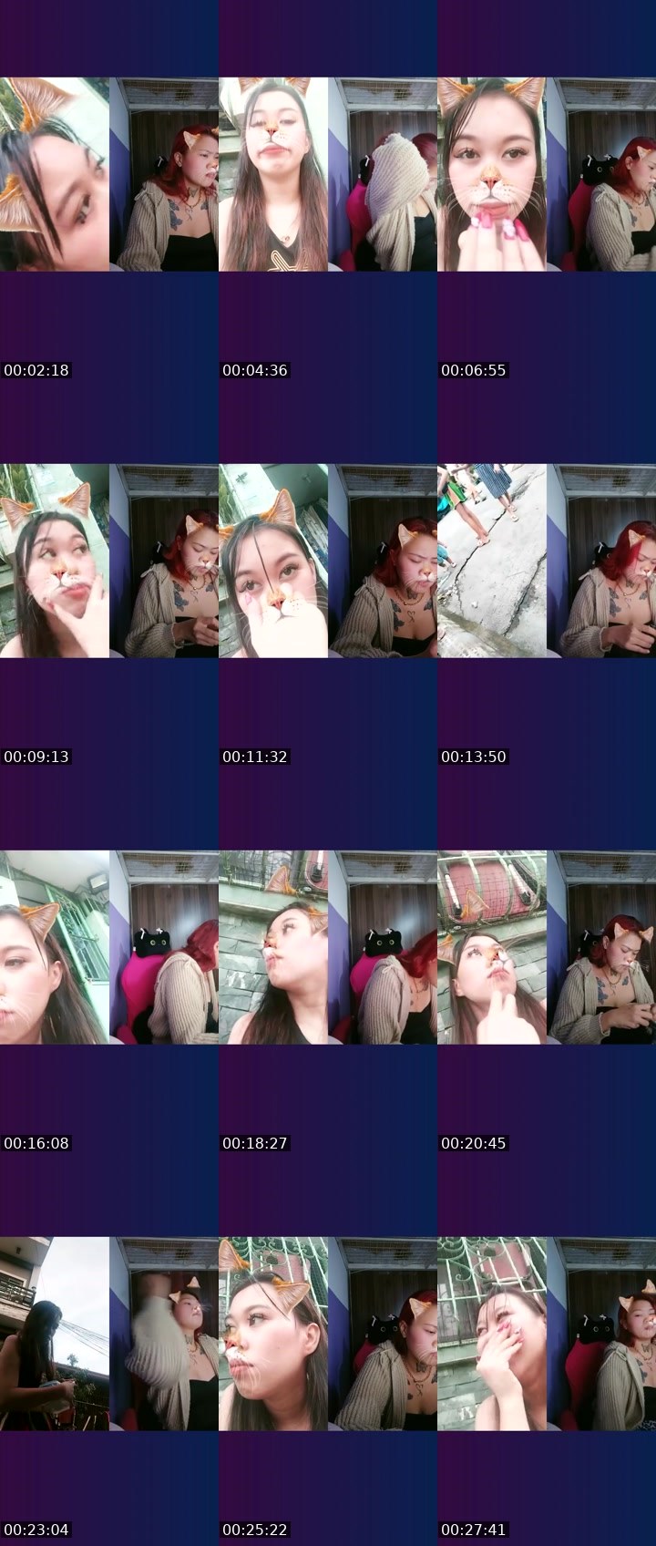 Contact-sheet preview of 57.8k👸Wenxy🍂's Liveme recording