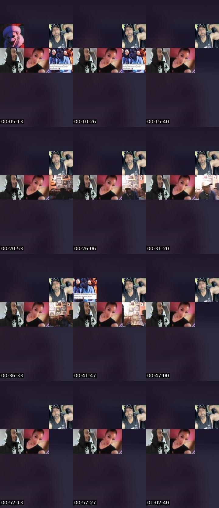 Contact-sheet preview of 𝓙𝓐𝓓𝓐💋's Liveme recording