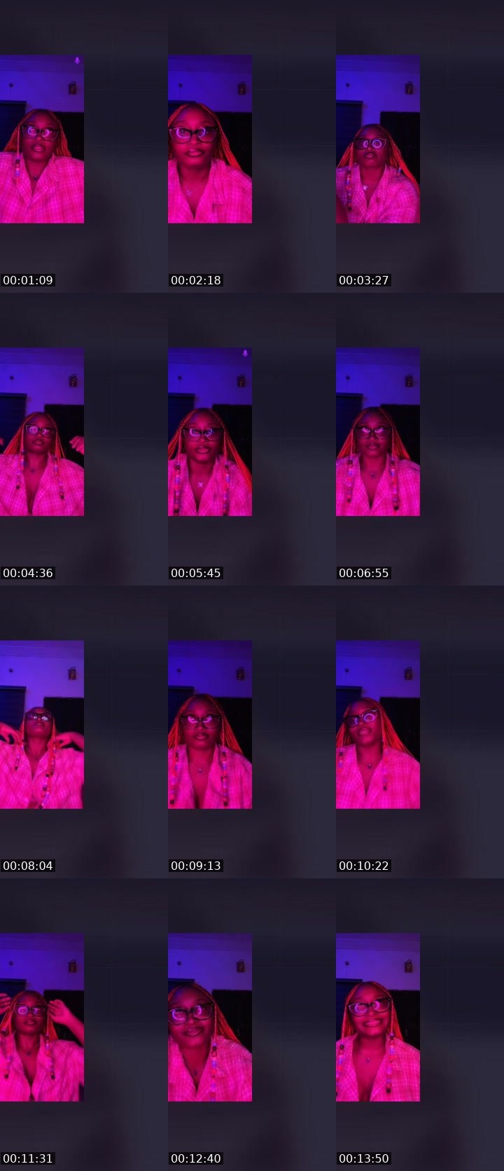 Contact-sheet preview of ✯☞ HAUTIEMAMA🫦🦋's Liveme recording