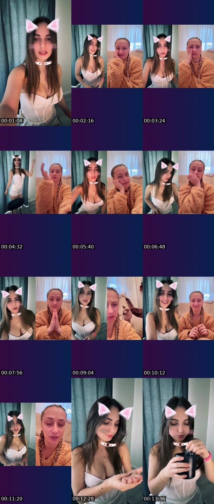 Contact-sheet preview of 💯𝒞𝓊𝓉ℯ℄𝒜𝓁ℯ𝓍🦋's Liveme recording