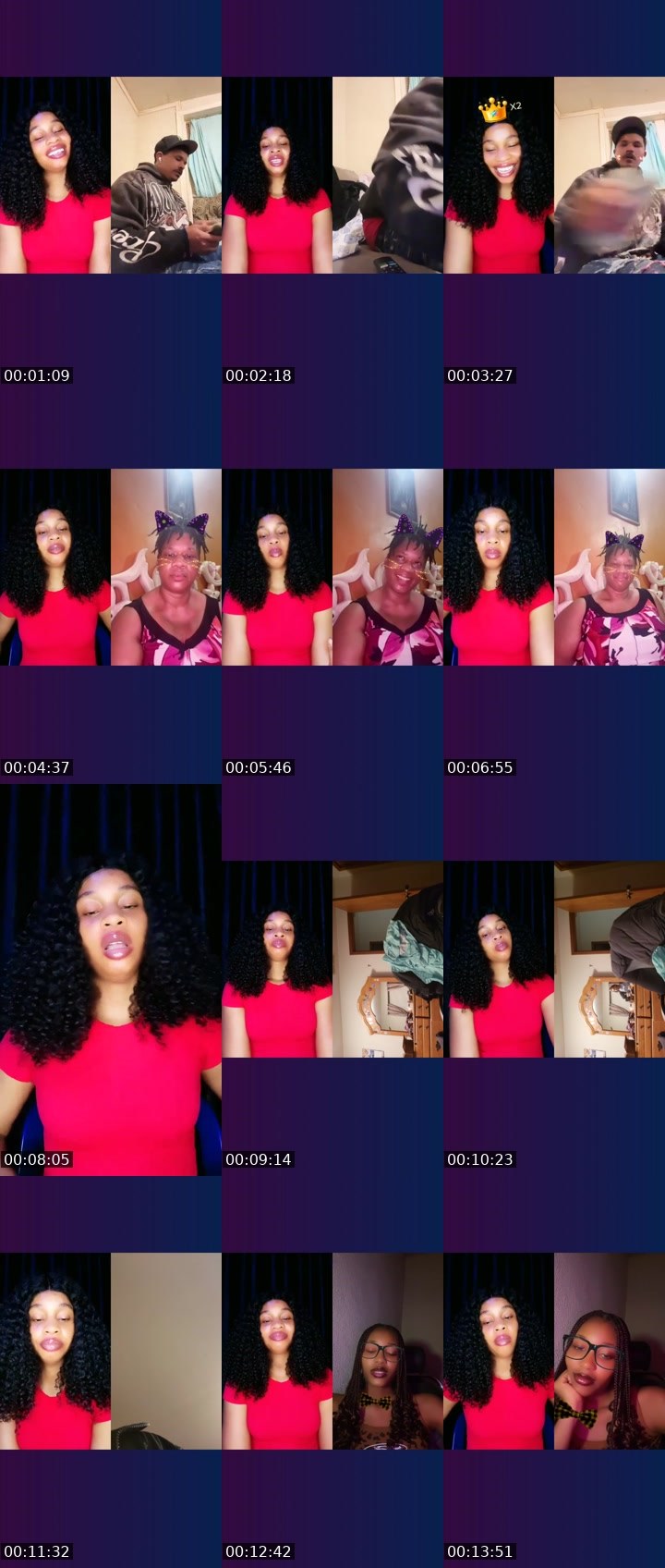 Contact-sheet preview of 🎭Charming 💋's Liveme recording